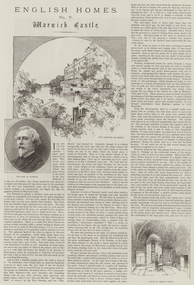 İngiliz Evleri, Warwick Kalesi by Charles Auguste Loye