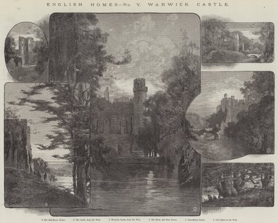 İngiliz Evleri, Warwick Kalesi by Charles Auguste Loye
