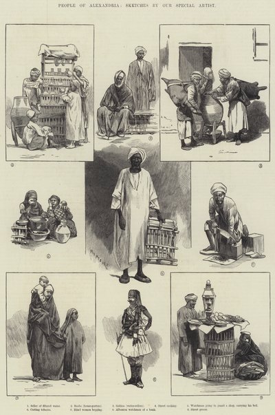 İskenderiye halkı by Charles Auguste Loye