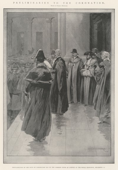 Taç giyme töreni için ön hazırlıklar by Charles Auguste Loye