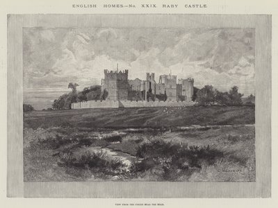 Raby Kalesi, Yola Yakın Tarlalardan Görünüm by Charles Auguste Loye