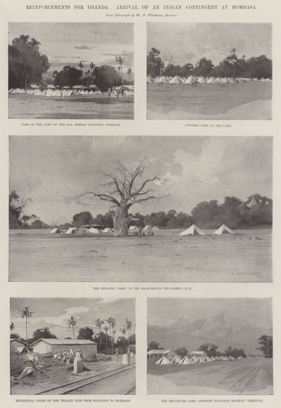 Uganda için Takviyeler, Bir Hint Birliğinin Mombasa'ya Gelişi by Charles Auguste Loye