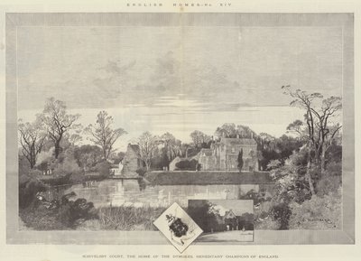 Scrivelsby Court, Dymokes'ların Evi, İngiltere'nin Kalıtsal Şampiyonları by Charles Auguste Loye