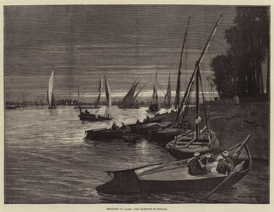 Kahire'deki Eskizler, Boulak Limanı by Charles Auguste Loye
