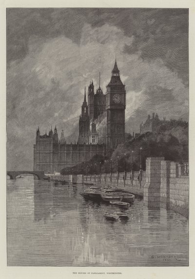 Parlamento Evleri, Westminster by Charles Auguste Loye