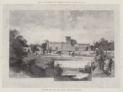 Galler Prensi ve Prensesinin Trentham Hall ziyareti by Charles Auguste Loye