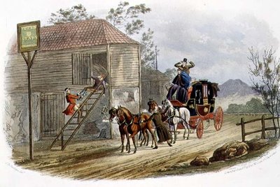 "Posta için Tembel Bir Horsekeeper", R.G. Reeve (fl.1811-37) pub. Thomas McLean tarafından by Charles B. (after) Newhouse