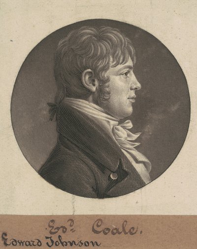 Edward Johnson Kömür by Charles B. J. Févret de Saint Mémin