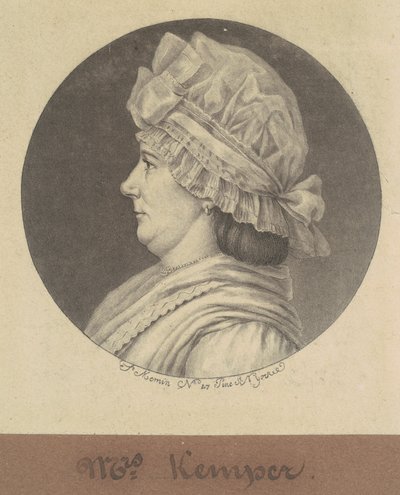 Elizabeth Marius Kemper by Charles B. J. Févret de Saint Mémin