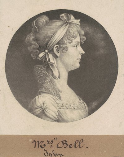 Mary Ann Walker Bell by Charles B. J. Févret de Saint Mémin
