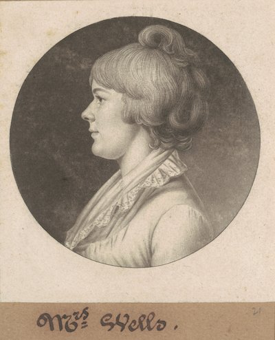 Mary Wright Sonntag Wells by Charles B. J. Févret de Saint Mémin