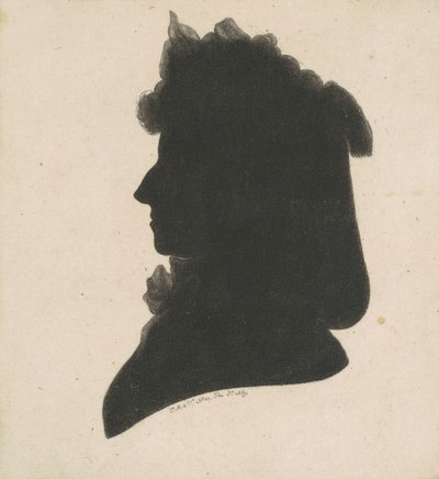 tanımlanamayan kadın silueti by Charles B. J. Févret de Saint Mémin