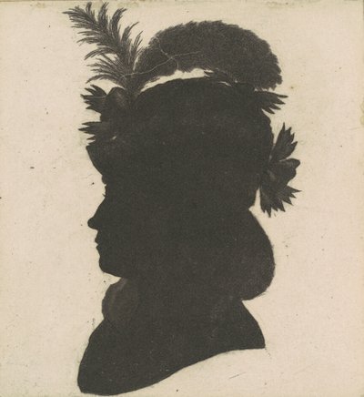 tanımlanamayan kadın silueti by Charles B. J. Févret de Saint Mémin