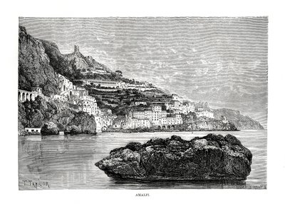 Amalfi, İtalya, 1879 by Charles Barbant