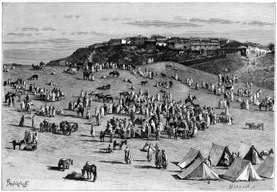 Boghari köyü ve pazarı, c1890 by Charles Barbant