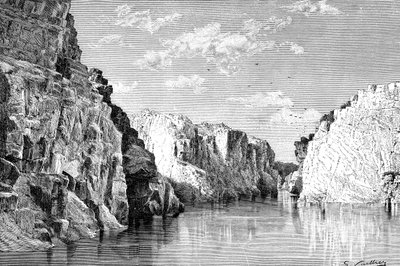 Marble Rocks vadisi, Hindistan, 1895. by Charles Barbant