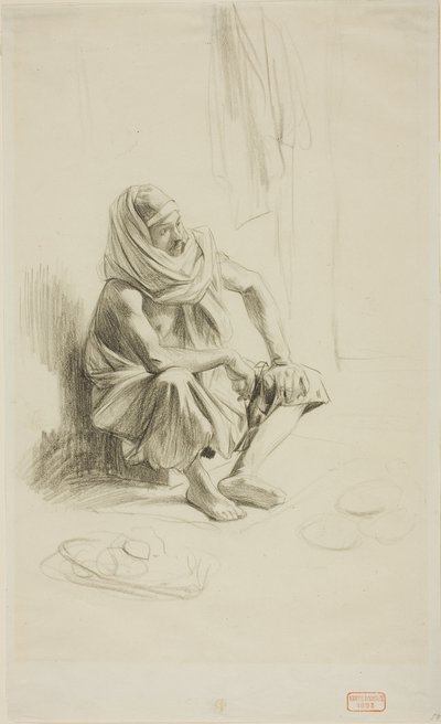Oturan Arap by Charles Bargue