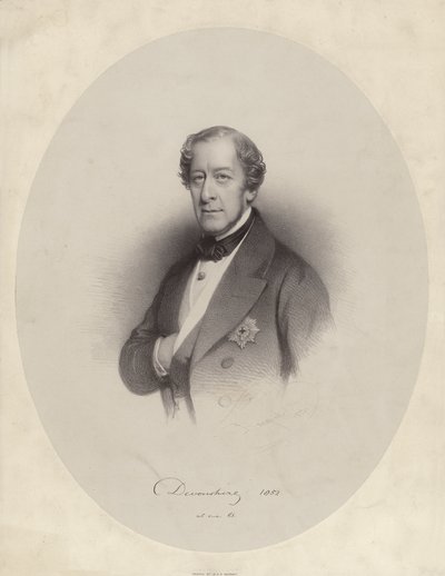 William George Spencer Cavendish, Devonshire 6. Dükü by Charles Baugniet