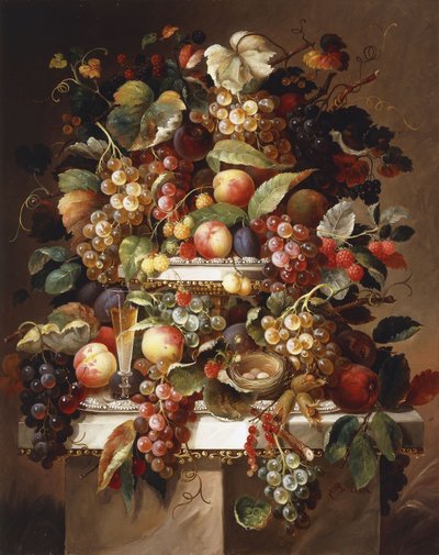 Üzüm ve Şeftali ile Natürmort, by Charles Baum