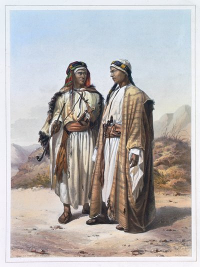 Bir Mahazi ve bir Soualeh Bedevi, 1848 by Charles Bour