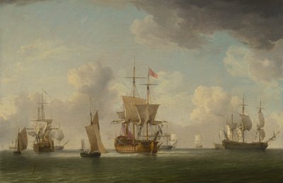 Çok Hafif Bir Esintide Gemiler Yelken Açıyor by Charles Brooking