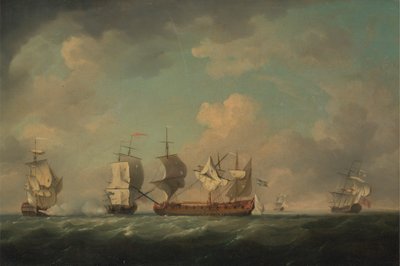 "Marquis d'Antin" ve "Louis Erasme"nin Yakalanması by Charles Brooking
