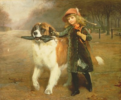 Okula Gitmek, 1883 by Charles Burton