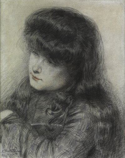 Sandalyeye Yaslanmış Bir Kız, 1881 by Charles Burton Barber