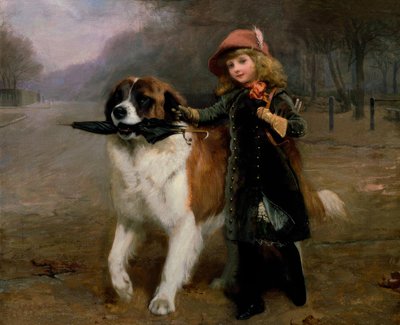Charles B.Barber, Okula Çıkış / Gemälde, 1883 by Charles Burton Barber