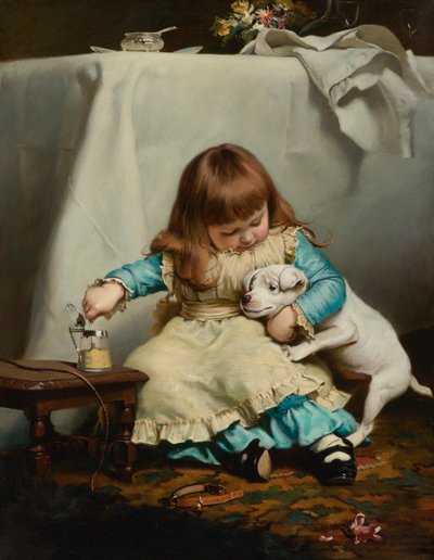 Bir kez ısırıldı, iki kez utangaç, 1885. by Charles Burton Barber