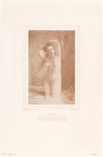 Su perisi Salmacis saçını bağladı Salmacis (nesne üzerindeki başlık) by Charles Chaplin