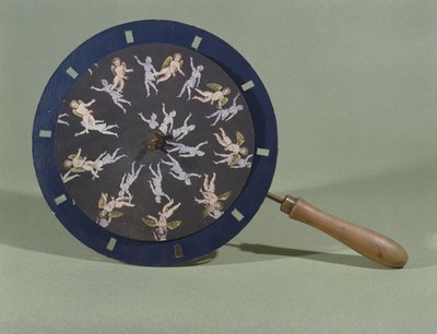 Bir melek tasarım kartı ile Phenakisticope, 1835 by Charles Chevalier