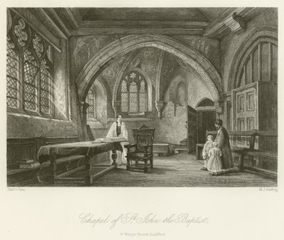 Vaftizci Yahya Şapeli, St Marys Kilisesi Guildford by Charles Claude Pyne
