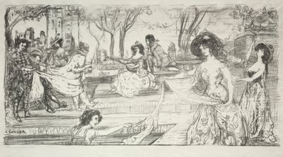 gitarist by Charles Edward Conder