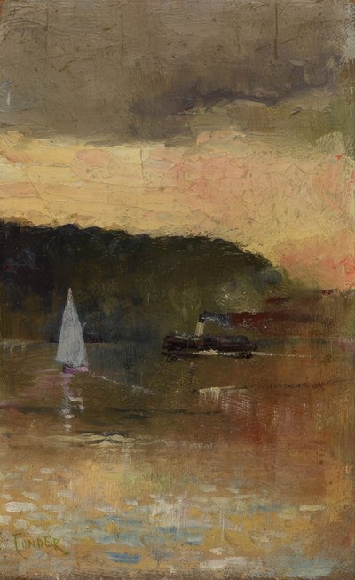 Gün Batımı, Sidney Limanı by Charles Edward Conder