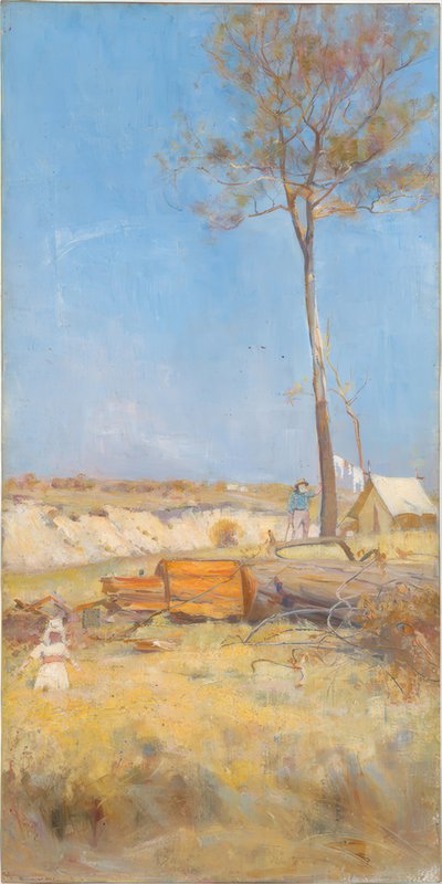Güney güneşi altında (Kereste bölücü kampı) by Charles Edward Conder