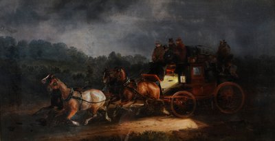 Leeds ve Londra Kraliyet Postası, c.1835 (tuval üzerine yağlıboya) by Charles Cooper Henderson