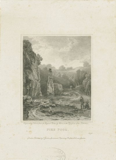 Dovedale - [Charles] Cotton Fishing House: gravür ve [?19th Century] (baskı) by Charles Cotton