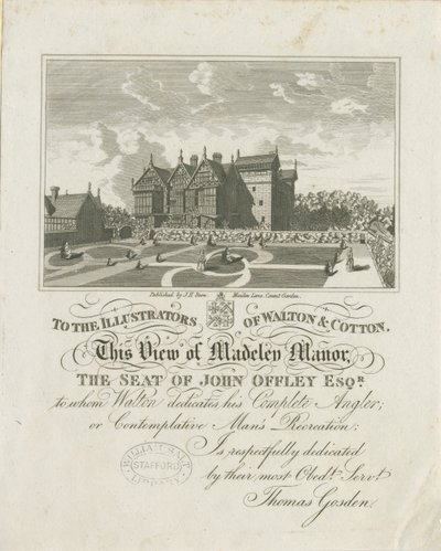Madeley Malikanesi: gravür, nd [c 1686] (baskı) by Charles Cotton