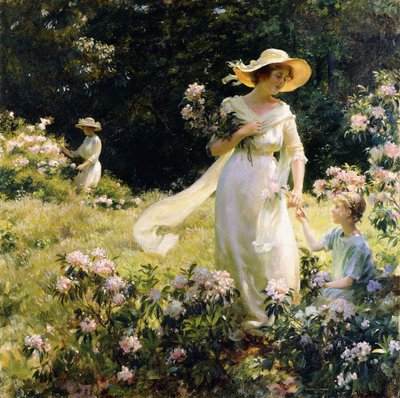 Defne Çiçekleri Arasında by Charles Courtney Curran