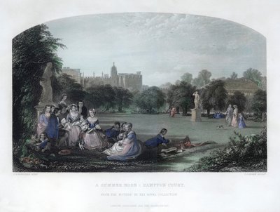 Bir Yaz Öğlen: Hampton Court, 19. yüzyıl by Charles Cousen