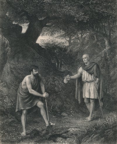 Atinalı Timon ve Flavius Timon, c1870 by Charles Cousen