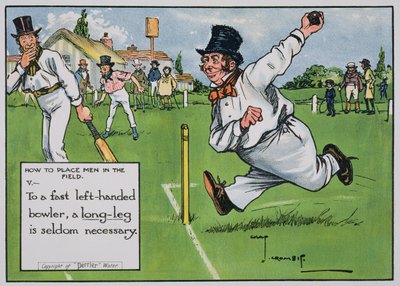 1910'da yayınlanan 'Cricket Laws of Cricket'ten Erkekler Tarlaya Nasıl Yerleştirilir (V) by Charles Crombie