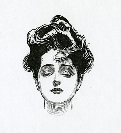 Bir Gibson Kızı, c.1902 by Charles Dana Gibson