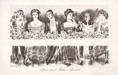 Tahta Üstü ve Altı (lito) by Charles Dana Gibson
