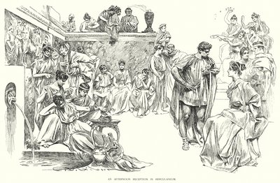 Herculaneum'da (lito) bir öğleden sonra resepsiyonu by Charles Dana Gibson