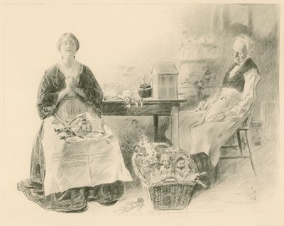 Caleb Plummer ve kızı by Charles Dana Gibson