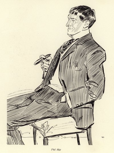 Phil May, portre by Charles Dana Gibson