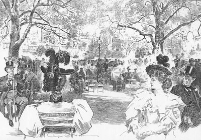 Pazar Öğleden Sonra Stanhope Kapısı yakınında, 1897 dolayları (lito) by Charles Dana Gibson