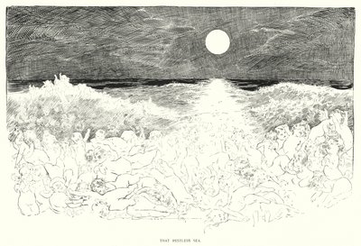 O huzursuz deniz (lito) by Charles Dana Gibson
